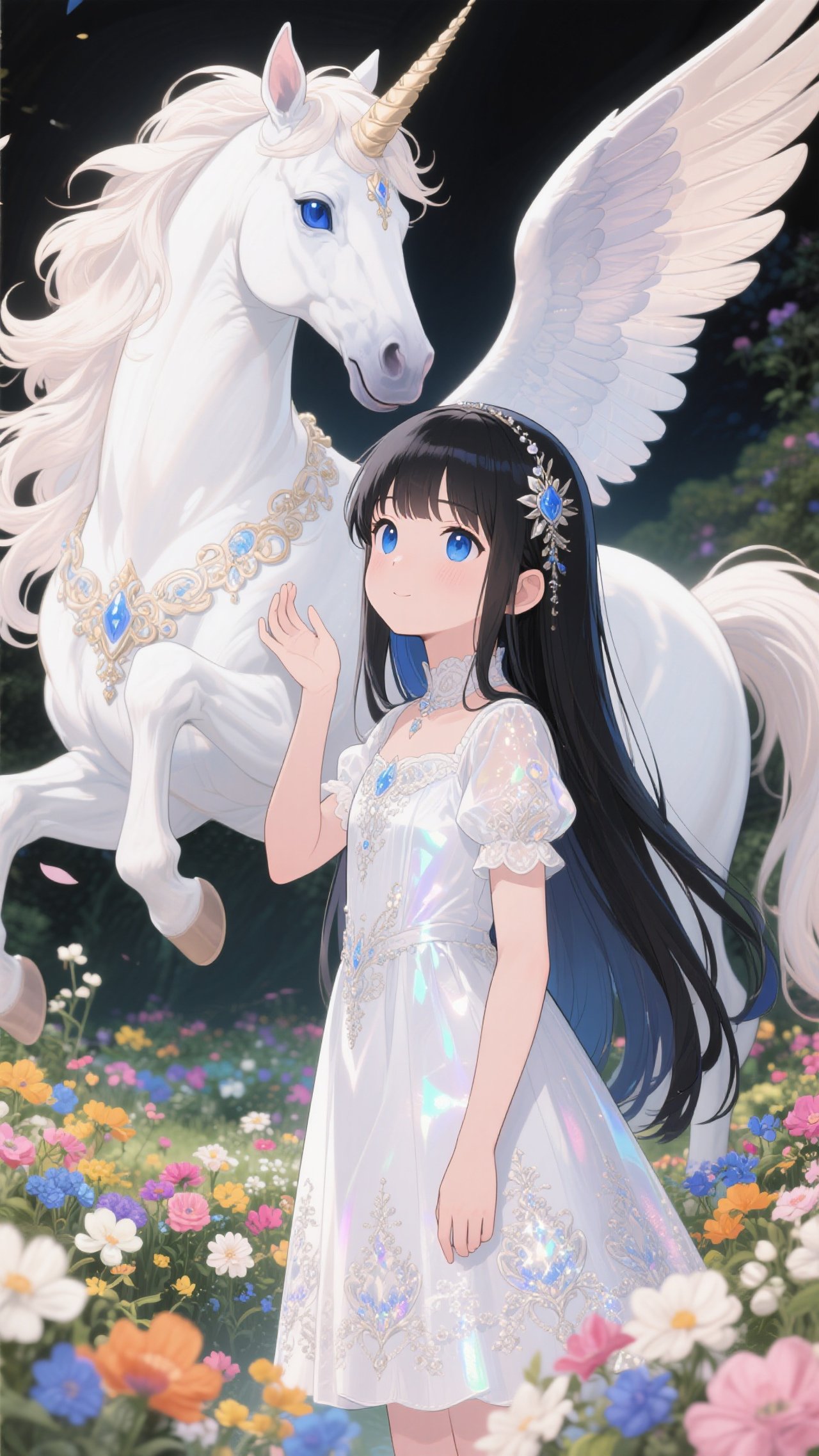 黒髪娘💕ペガサスと一緒に❤️