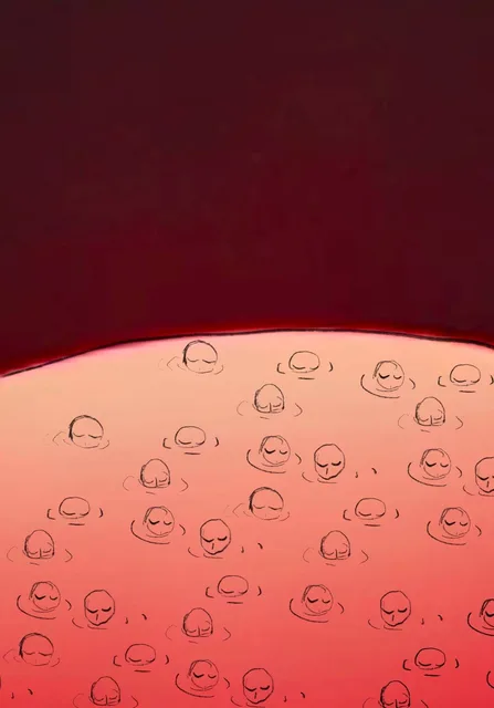 この場所の人々は、生まれた時から胎内の温かい水の中で育ち、その中で成長し、死ぬまで、外の世界に出ることや可能性について考…