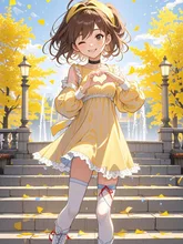 秋色ハート🩷黄 — アニメ風イラストのAIイラスト｜SUPPART