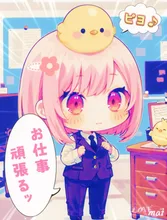 【サラリーマンのコスプレをしたひよっこ女子新入社員とひよこパイセン】
