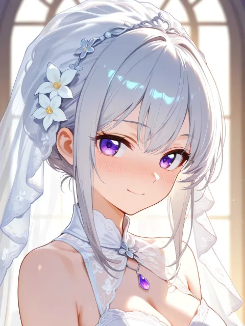 A fancy and cute AI… - 花嫁のベール