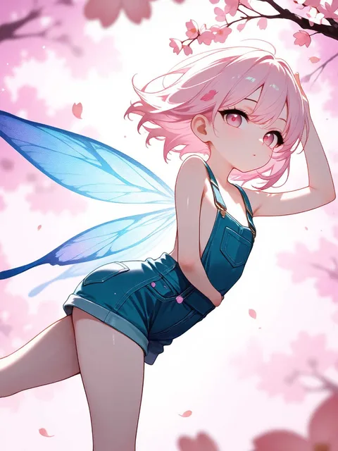 極上のアニメ, アニメ風, イラスト - 🌸桜舞う少女MAX / なぎさ