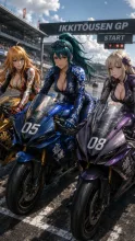 女性レーサー·アクセル全開の眼差し の投稿作品
