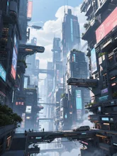 画像生成チャレンジ·未来都市 の投稿作品