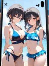 夏といえば〜海〜！！どちらが好み？コメントで教えてね〜良いところも評価よろしく！訂正あれば訂正するね — たくあんさんのAIイラスト