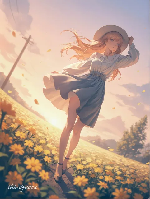 花畑にて