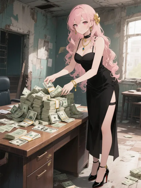 廃墟したビルの中に