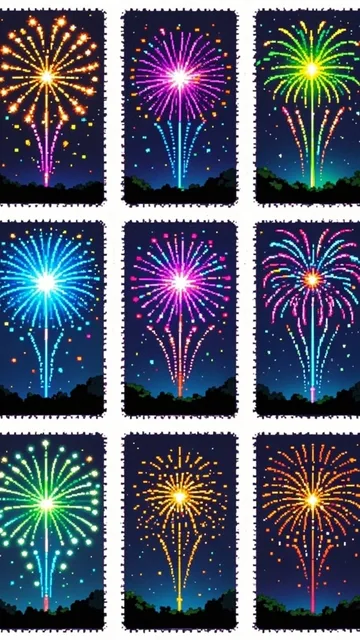 花火 9コマ