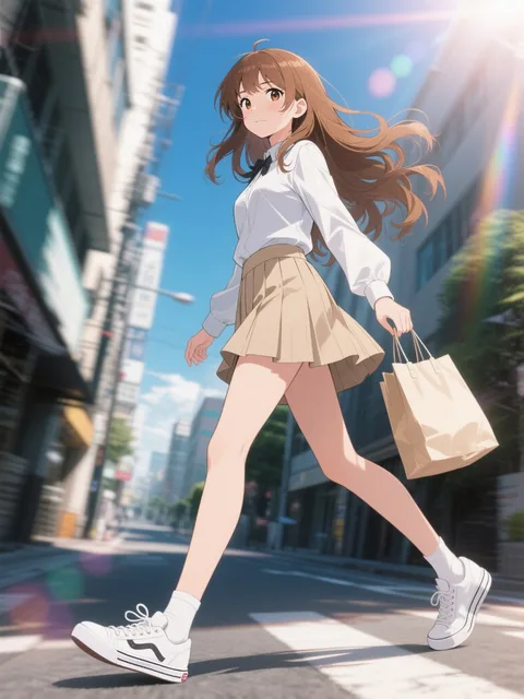 街を歩く女の子♪(꒪ˊ꒳ˋ꒪)