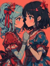 繋ぐ。 — きゅうり子さんのAIイラスト