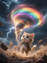 虹色🌈の竜巻🌪ฅ( ˙꒳​˙ ฅ)💦