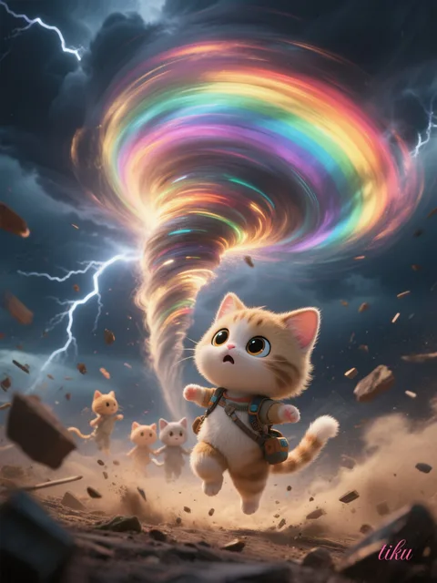 虹色🌈の竜巻🌪ฅ( ˙꒳˙ ฅ)💦