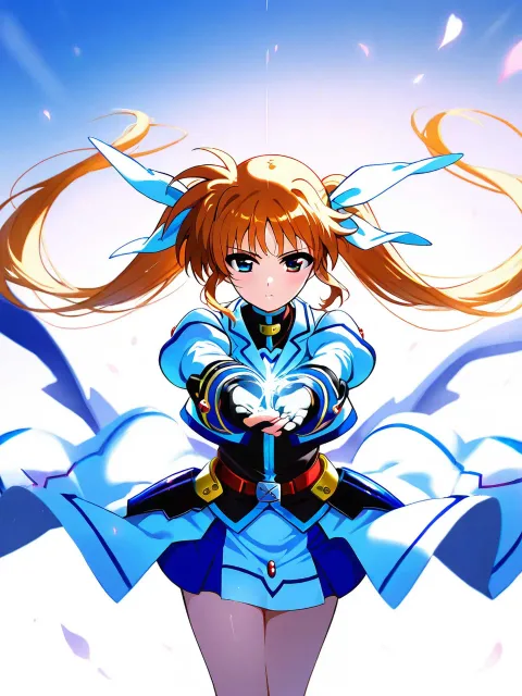 全身イラスト、静けさ、魔法少女リリカルなのは、高町なのは