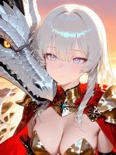 竜と共に戦う戦士