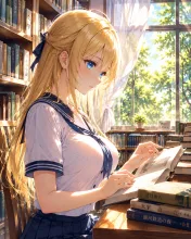 夏の図書室·静けさと本の香り の投稿作品