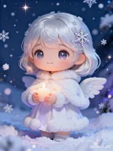 雪のエンジェル˙˚ʚ♡ɞ˚˙ — mamamiさんのAIイラスト