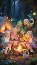 エルフたちの森のキャンプファンタジー