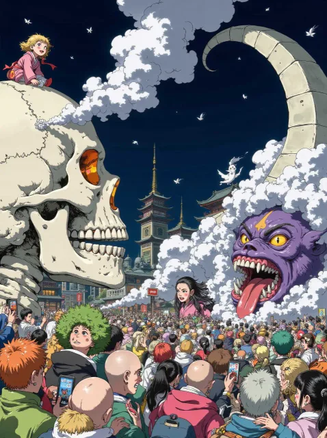 The artwork depicts the… - 仮装総選挙