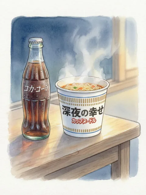 夜中に覚め 取り出したもの 悪魔の即席