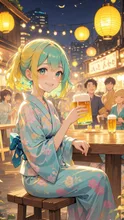 夏の夜の飲み会