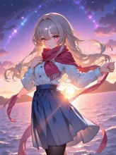 夕暮れ時に
