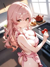 エプロン姿の彼女