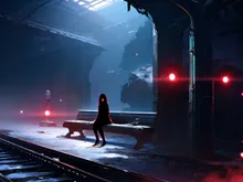 決して駅に降りないで — はっしさんのAIイラスト