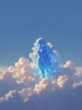 青空の女神。 — きゅうり子さんのAIイラスト