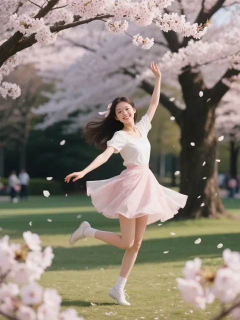 公園の🌸桜舞う少女MAX🌸