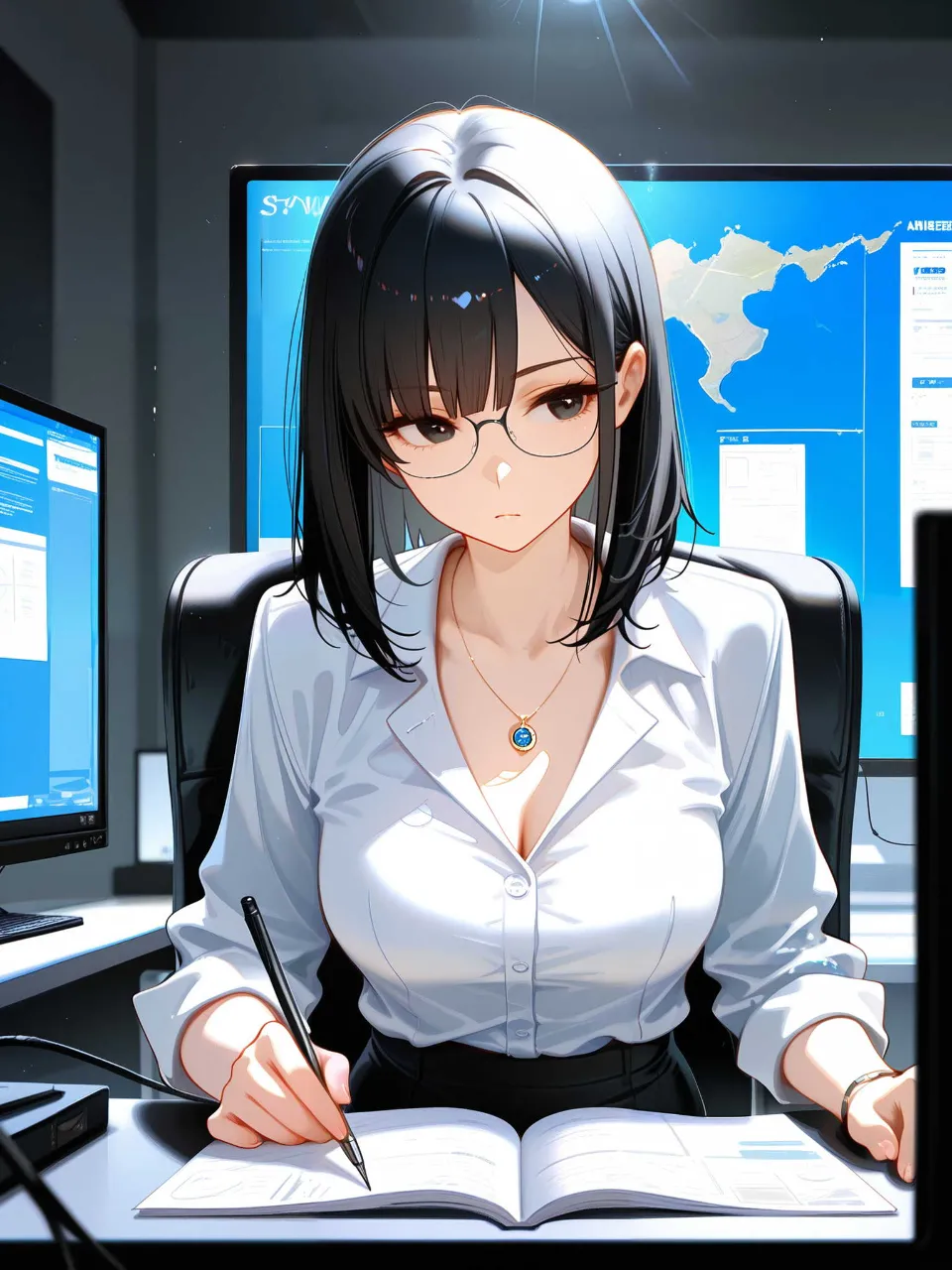 報道者の眼 — 画像生成掛け持ちしてますさんのAIイラスト