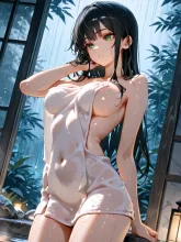 夕涼み、風呂上がり。