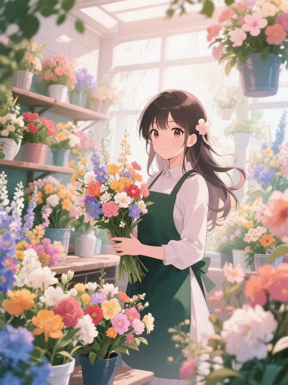 𝐼 𝑙𝑜𝑣𝑒 𝓯𝓵𝓸𝔀𝓮𝓻 — 藍花さんのAIイラスト