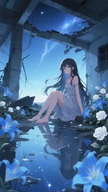 sharp focus - 廃墟に咲く花