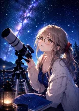 天体観測の菜摘。