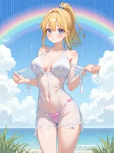夕立に合ったお姉さん①