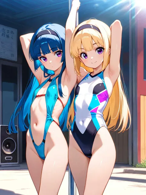 2girl、Slingshot sports wear - 体操着