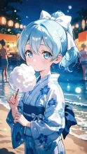 水色浴衣
