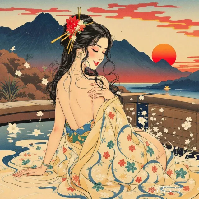 浮世絵と美少女