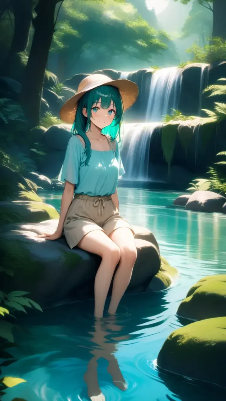 E　清涼のオアシス — サトリさんのAIイラスト