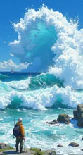 海は怖いね — のっ九さんさんのAIイラスト