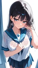 汗と制服·シャツが張りつく の投稿作品