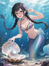 「穂蔵　灯子(ほのぐら　とうこ)」の人魚姫の秘密 — 鹿イラストのAIイラスト｜SUPPART