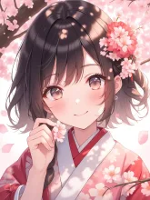 たしかに さくらみこ 桜巫女…( *´˘`*ꐦ) — 黒百合さんのAIイラスト