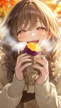 P　秋空と焼き芋と少女