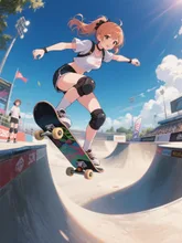 スケボー女子