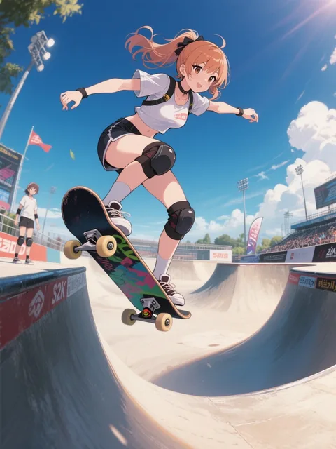 スケボー女子