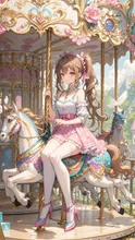 画像生成チャレンジ·遊園地メリーゴーランド の投稿作品