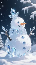 クリスタル雪だるま☃️