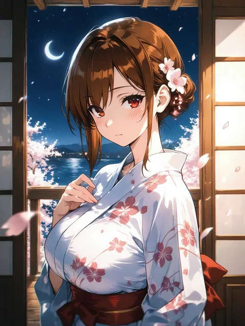 夜桜のAIイラスト - SUPPART