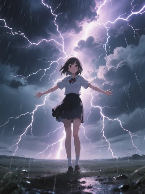 雷に愛された少女。